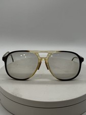 Vintage 70s Aviator Clinton Frames Glasses Nerd Two Tone Plastic Brown 55-18-150