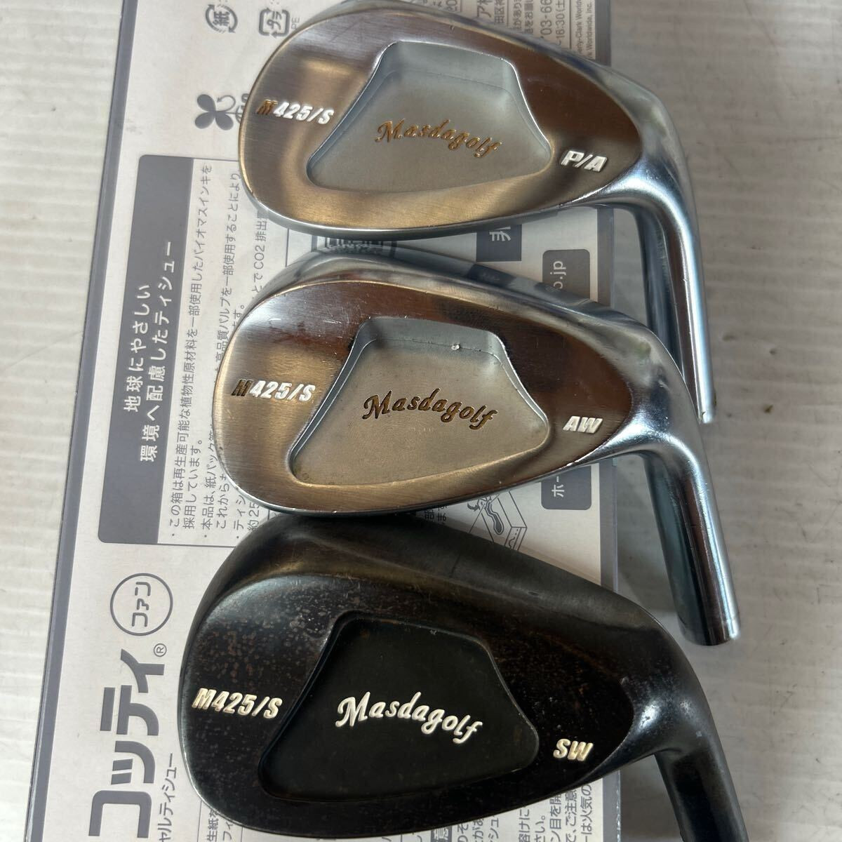 Masdagolf Studio Wedge M425/S Straight P/A Aw Sw Head Single Set 