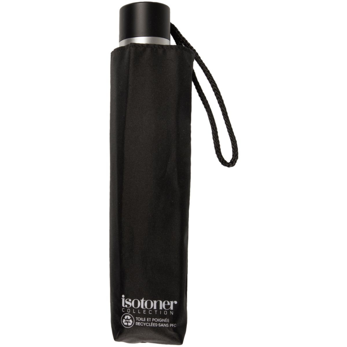Parapluie ISOTONER noir compact en acier pour vos trajets urbains