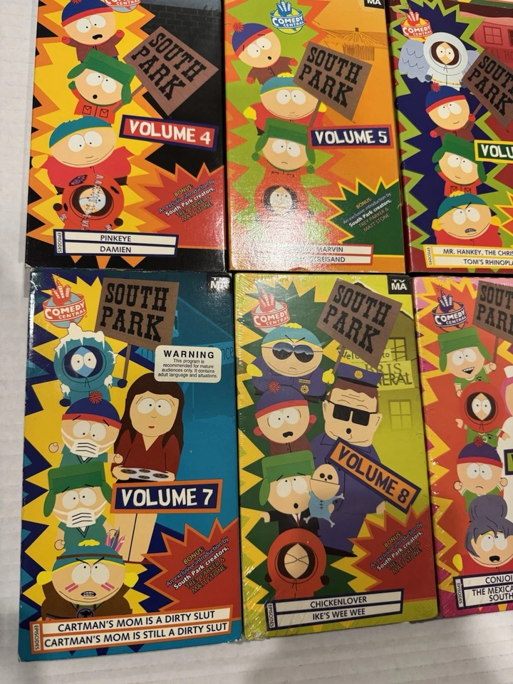 South Park Volume 1 - 9 Complete VHS Set Video Cassettes Tapes Sealed Vol 8 & 9 - Image 4 of 4