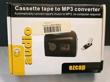 Cassette to MP3 Converter, Super USB Cassette Capture by Ezcap Untested 