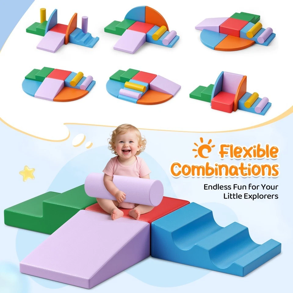 8 TLG Softbausteine Großbausteine Riesenbausteine Schaumstoffbausteine Bauklötz - Bild 4 von 4