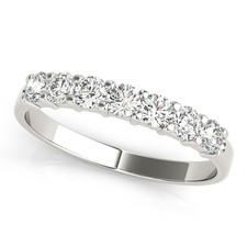 Luxury! DE/VS 2.00 Ct Lab Grown Round Cut Diamond 7 Stone Eternity Ring Platinum
