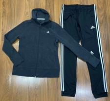 adidas Women's 3-Stripes 2pc Set Jacket Pants Tracksuit Activewear Size S New