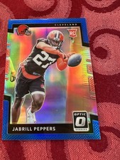 2017 Donruss Optic Jabrill Peppers Blue #/149 RC Rookie #140 Card. rookie card picture