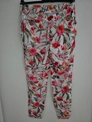 Legere Sommer Hose Gerry Weber Gr. 42 Flower Print