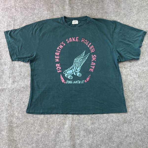 Sabbi Tee Green Roll With It Roller Skate Oversized XL
