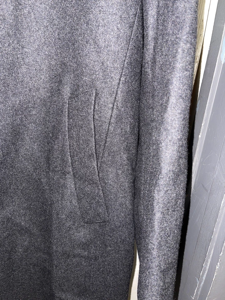Men's London Fog Wool Cashmere Heavy Overcoat Mens Charcoal Gray Sz 42L - Image 3 of 4