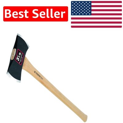 Efficient 3-1/2-Pound Double Bit Michigan Axe with Comfortable Hickory Grip