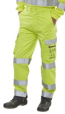 Beeswift Arc Compliant Hi-Vis Hose Saturn Yellow / Navy Größe 48