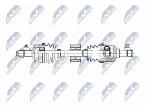 Original NTY Drive Shaft NPW-FT-071 For Fiat