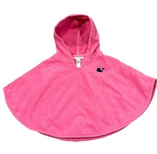 Pottery Barn Kids Baby Girl Pink Terry Hooded Whale Beach Swim Cover up 6-12 M