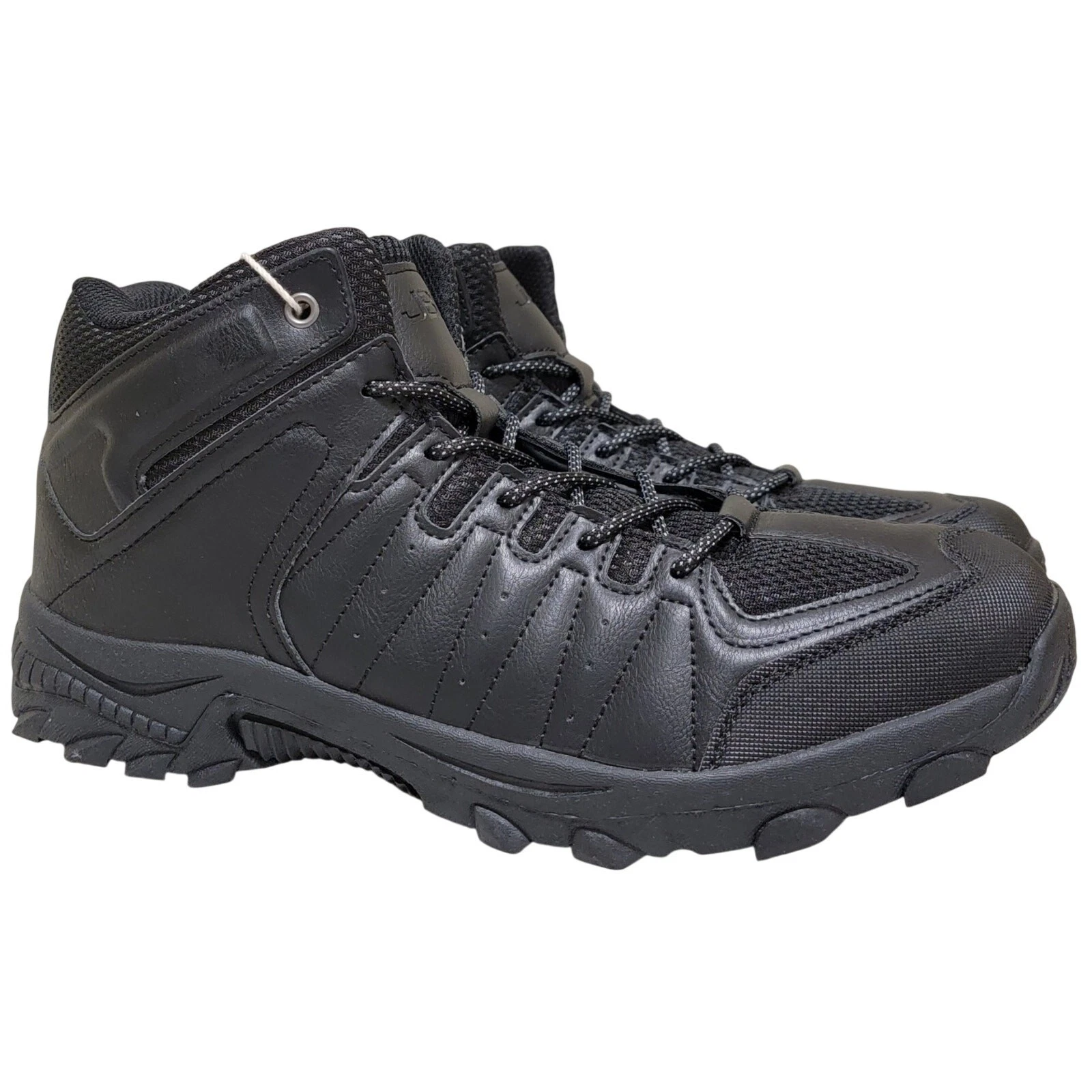 JBU Torrence Water Resistant Combat Hiking Boots Size US 8M Black Faux Leather