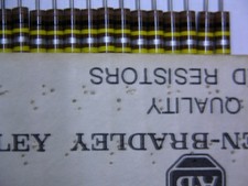 50 Mil-Spec Allen Bradley RCR20G104K 100K 1/2W 10 Carbon Composition Resistors