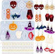 Halloween Resin Earring Molds Keychain Pendant Silicone Molds for DIY Crafts