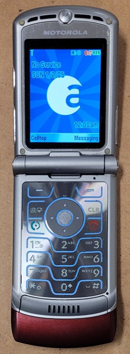 Motorola RAZR V3a - Red and Gray ( Alltel ) Very Rare CDMA Flip