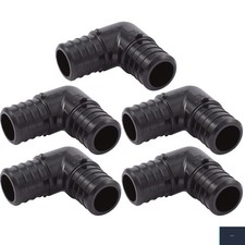 Poly Crimp Elbow Fitting 1 in PEX PE-RT 90 Degree Black 5 Pack