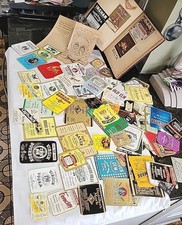 PRE-WAR To 1950s RARE -  Scrapbook Wine Whiskey Bourban Labels Approx 100 Loose 