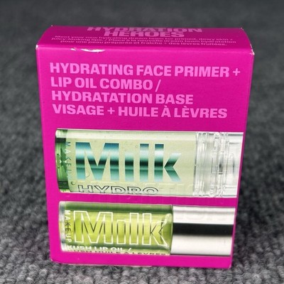 Milk Makeup Hydrating Face Travel sz Primer & Full sz Lip Oil Combo NIB Vegan