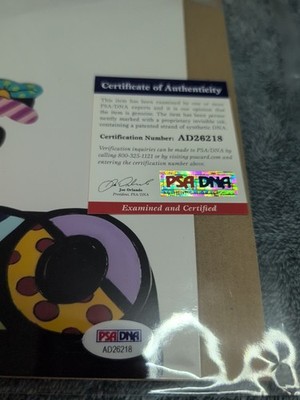 ROMERO BRITTO SIGNED PRINT Mickey & Minnie Mouse ''XOXO'' 