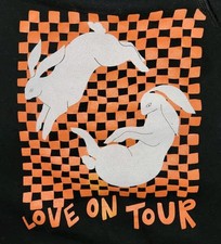 Harry Styles Official Love On Tour Merch Unisex Black Bunnies Hoodie Size L