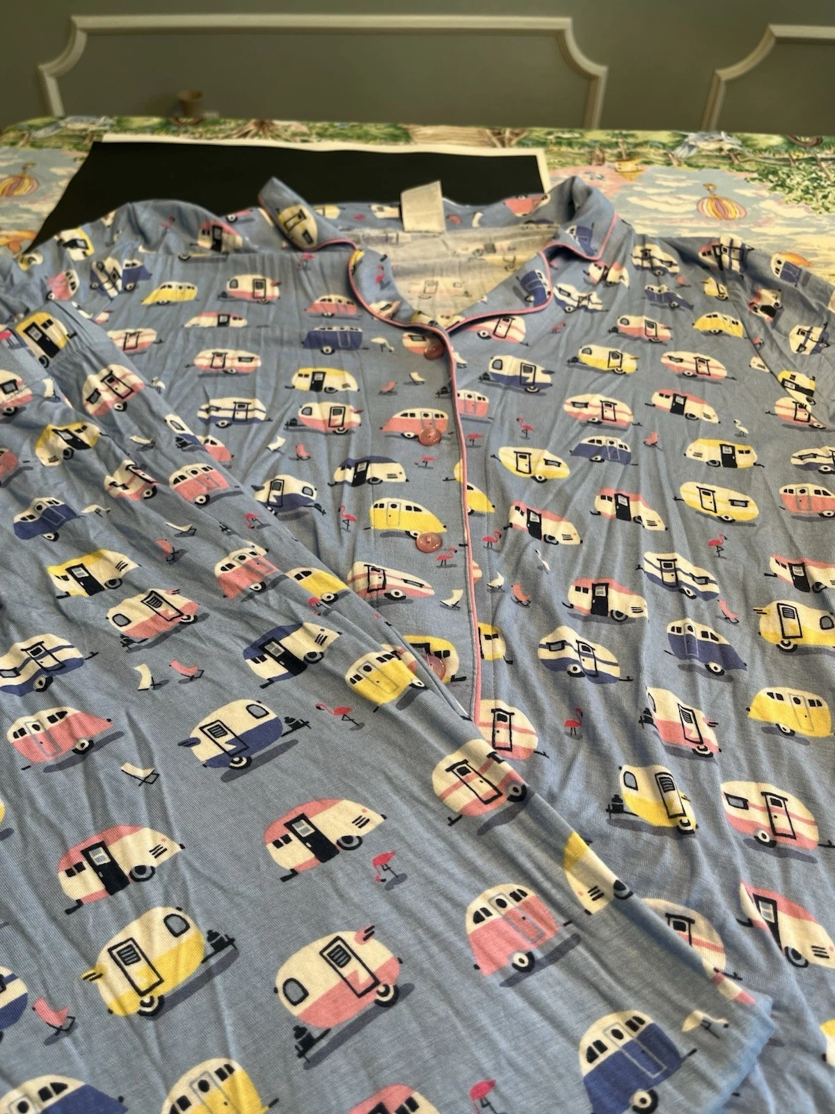 MUNKI MUNKI Pajama Set RV Camper Soft Loungewear Size XL Nite Nite Retro Blue
Opens in a new window