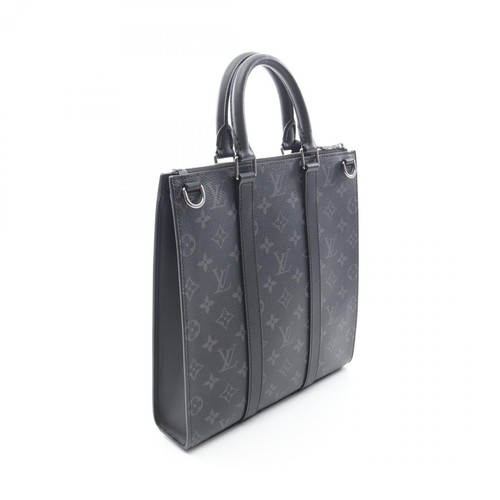 Borsa a tracolla Louis Vuitton Sac Plat Cross M46456 monogramma eclissi nera usata - Foto 2 di 5