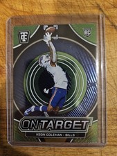 2024 Panini Certified - On Target Keon Coleman #7 Mirror Neon Green /299 (RC)