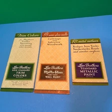 1938 Lowe Brothers Metal Bridge, Smokestack shutters Paint Sample chip brochures