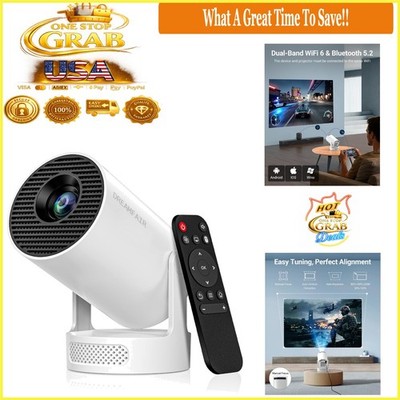 HY300Plus Mini Projector WiFi 6 Bluetooth 4K 1080P 210 ANSI 25-110''
