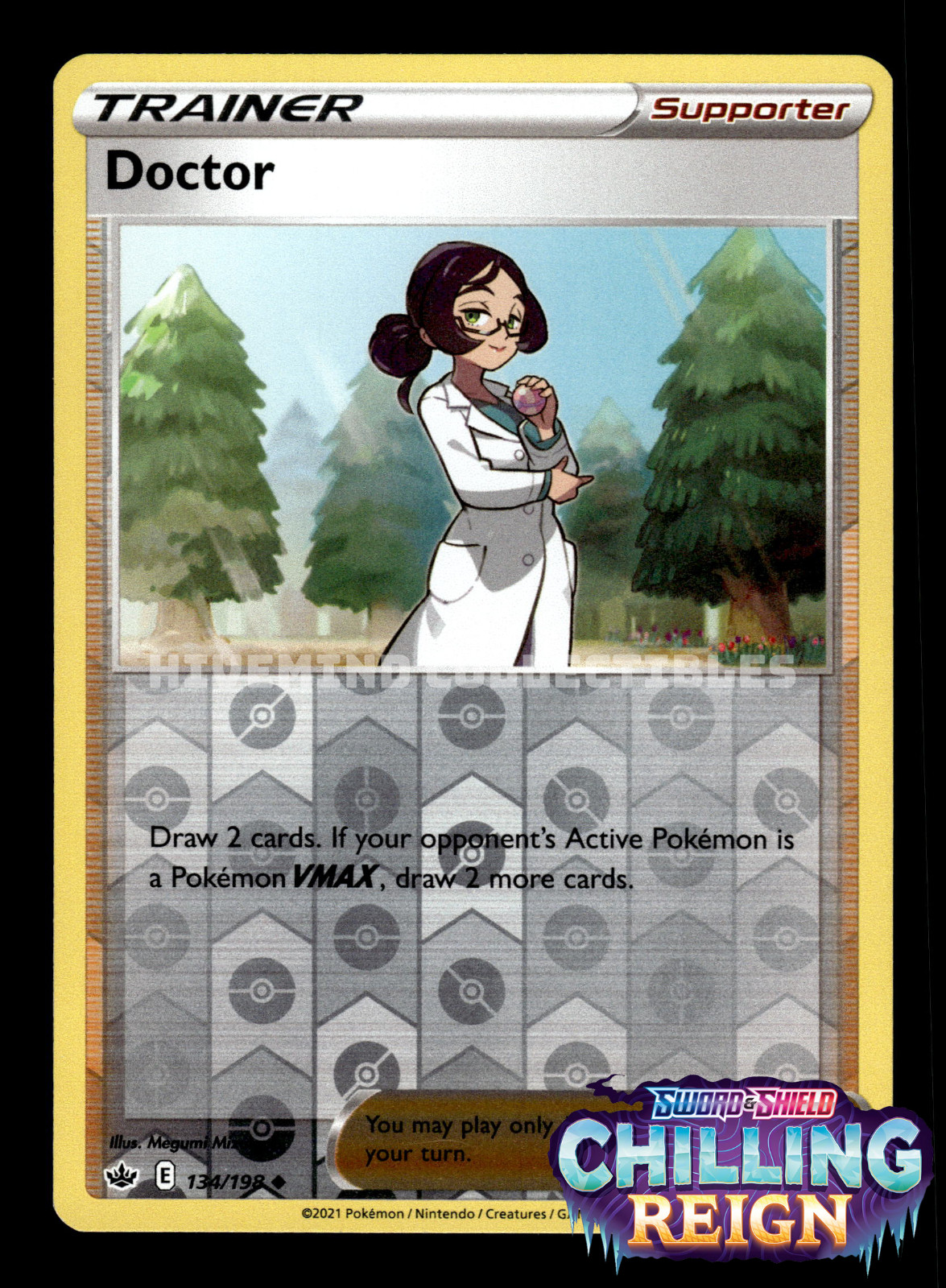 Doctor 134/198 Chilling Reign Reverse Holo Pokemon Card