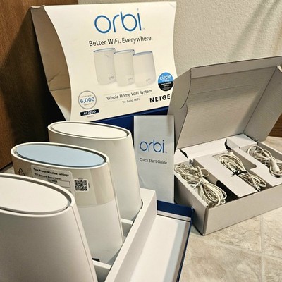 NETGEAR Orbi RBK23 AC2200 Whole Home Mesh WiFi System 3-Pack - MINT / OPEN BOX