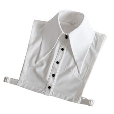 Women Vintage Wide Lapel False Fake Collar Button Detachable Half Top Dickey
