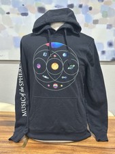Coldplay Men&rsquo;s Medium Music Of The Spheres Black Graphic Hoodie