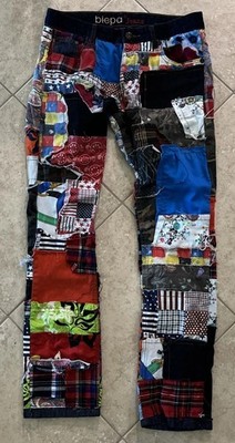 BiePa bP Jeans 1971 Patchwork Jeans 33x31 Button Fly Japanese Streetwear