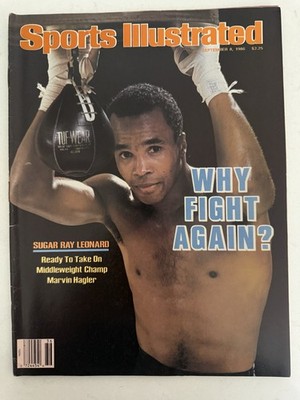 SUGAR RAY LEONARD BOXING USA SPORTS ILLUSTRATED MAGAZINE 1986