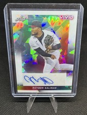 2023 Leaf Vivid White Royber Salinas White Cracked Ice Auto 2/6 A’s #BA-RS1