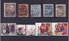 Kleines Lot Litauen, alte und neuere Marken, alle Marken gestempelt.