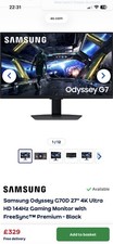 Samsung Odyssey G70D 27" 144Hz 4K Ultra HD IPS Gaming Monitor HDMI 2.1 FreeSync