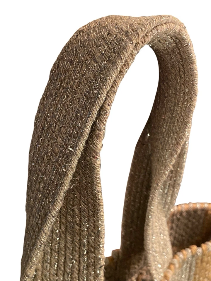 Bolso de Mano Grande Muche Et Muchette Mujer Tejido Mezcla de Yute/Algodón Boho Shopper Foto 3 de 4