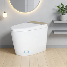 Smart Bidet Toilet with Heated Seat,Electric Tankless Toilets, Automatic Flush