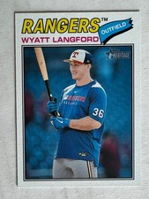 2026 Topps Heritage WYATT LANGFORD Image Variation #340 TEXAS RANGERS