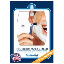 Anti-Fog Hanging Shower Mirror for Shaving  5X Magnification Durable Hook