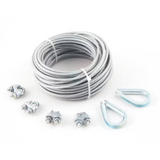 3/32 In. X 1/8 In. X 50 Ft. Pvc-Coated Galvanized Aircraft Cable 7X7 Constructio