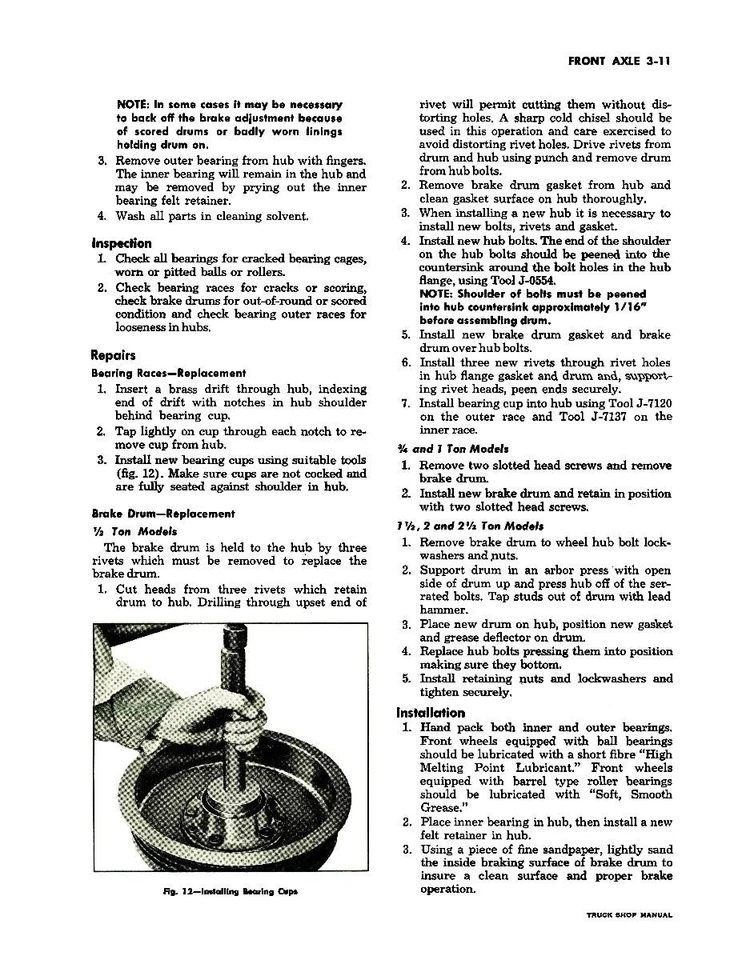 Service Manual for 1958 Chevrolet Truck - Image 3 of 4