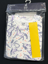 GAP Kids Unicorn 2pc Long Sleeve Pajama Set Cotton Jersey Snug Fit Size 8