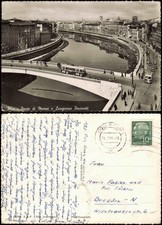 Cartoline Pisa Ponte di mezzo e Lungarno Paci...