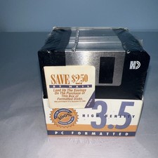 Unbranded 3.5 Inch 1.44 MB Diskettes - Floppy Disk - 25 Ct - New In Package P