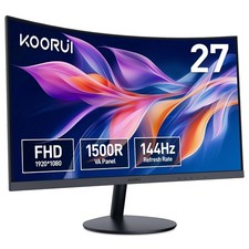KOORUI Monitor 27 Pollici Curvo (1500R) Full HD (1920x1080) VA 144 Hz 5 ms HDMI