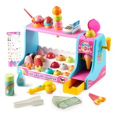 Ice Cream Maker Toy for Pretend Play, Play Food Toy Set, Play Kitchen Accesso...